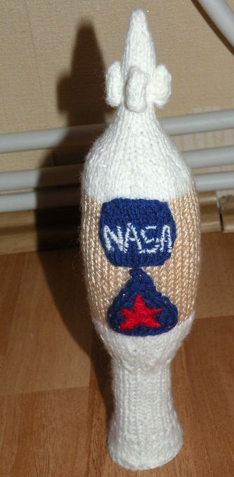 knitted NASA rocket