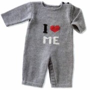 Coverall gray "I love me""