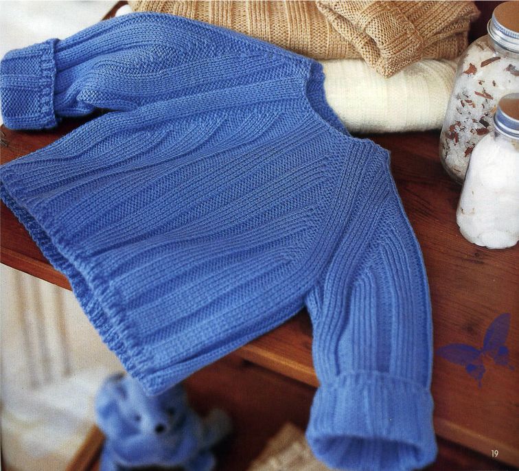pulover raglan de culoare bleu