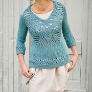 knitting sweaters with floral motif